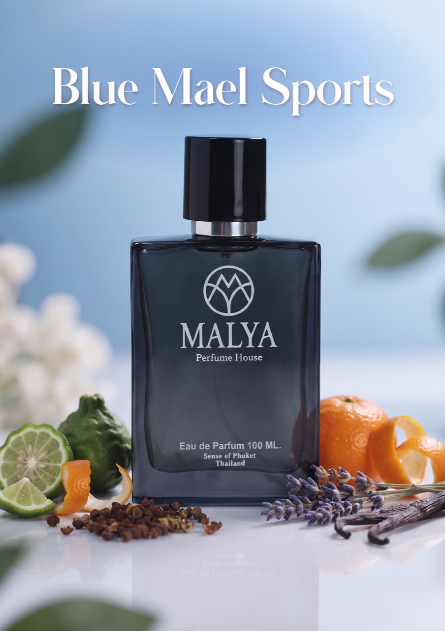 น้ำหอม MALYA Blue Mael Sports — ส้มแมนดารินสดใสกับพริกไทยชมพูและวานิลลา